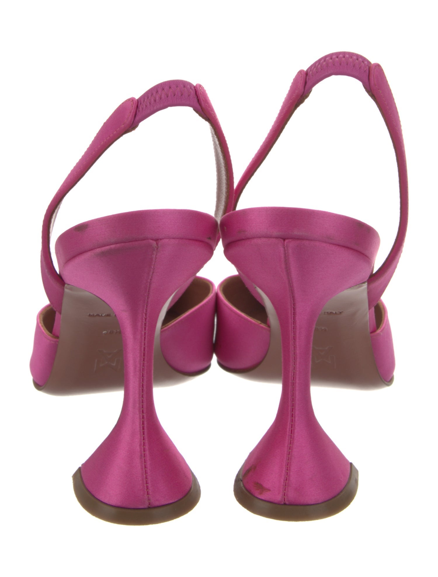 Amina Muaddi Satin Begum Satin Slingback Pumps